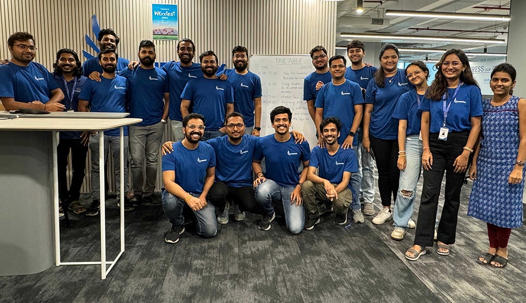 Cloudwerx team in India together in their office.